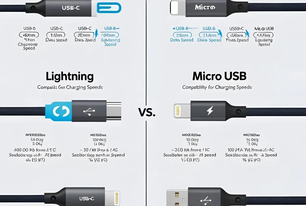 Diferencias entre cables USB-C, Lightning y Micro USB